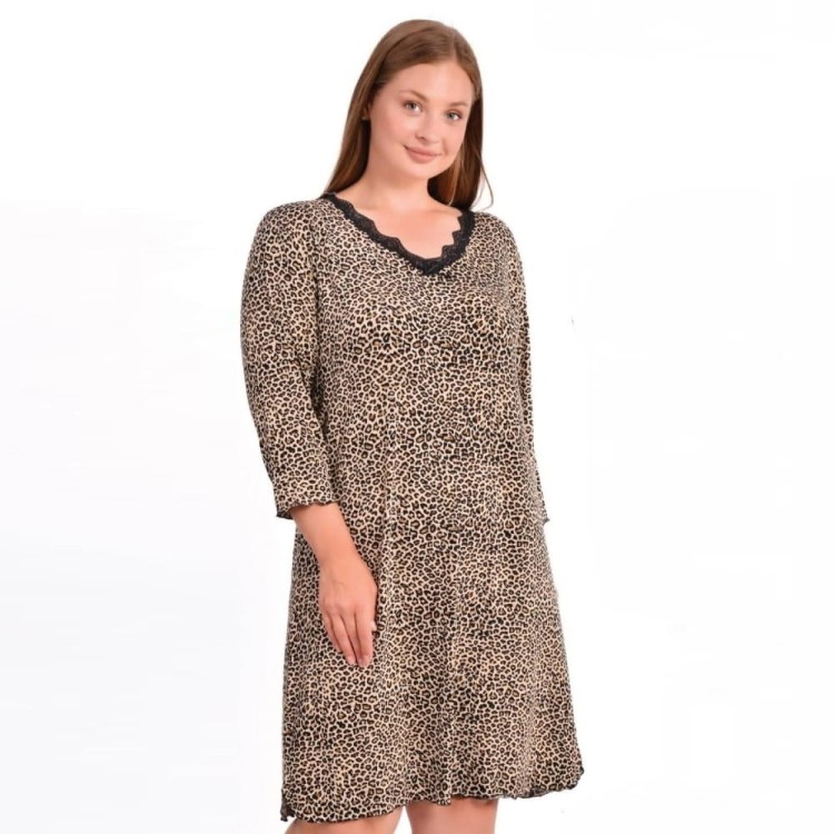 koszula nocna, panterka, PLUS SIZE